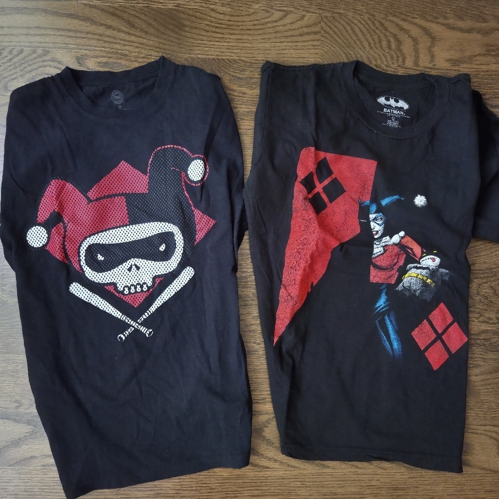 Marvel Harley Quinn  Black Graphic T-Shirts with Red Accents Sz.M(Z5)